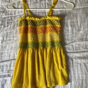 Yellow crop top